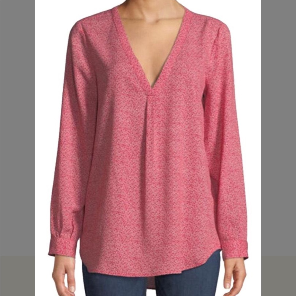 Joie Daryn Red & White Floral Long Sleeve Blouse - XS